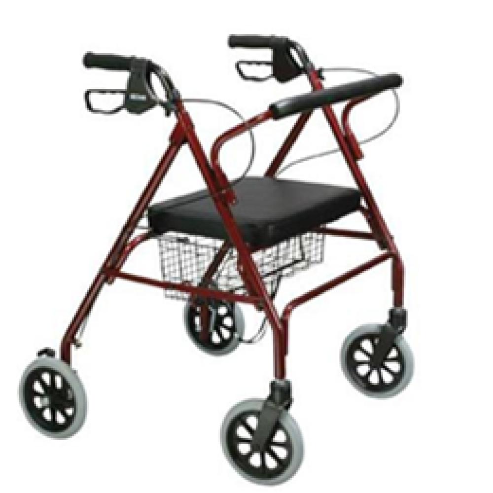 Image for product - Go-Lite Bariatric Steel Rollator, Padded Seat, 8