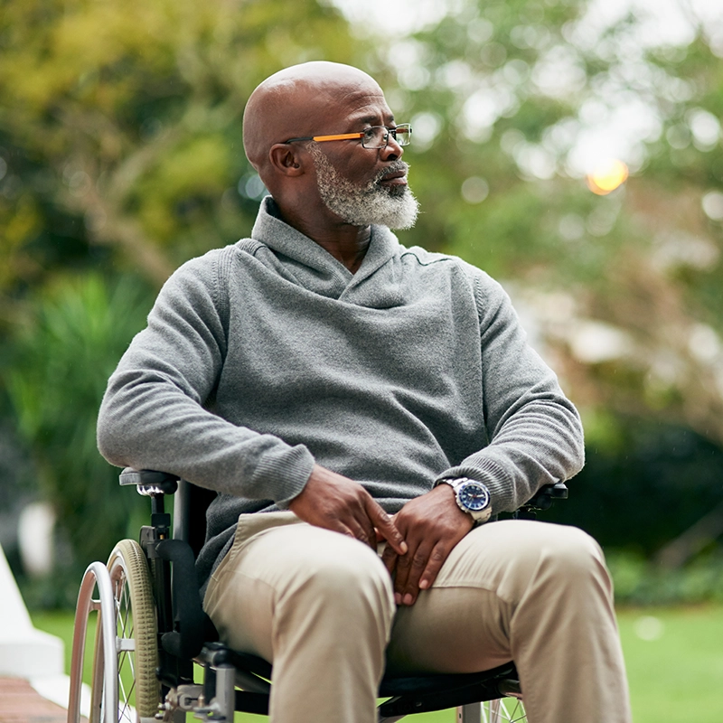 man in wheelchair